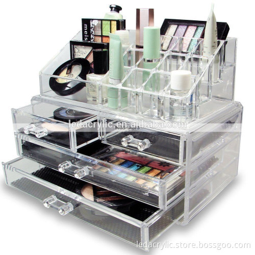 Acrylic Jewelry and Cosmetic Organizer Storage Display Boxes